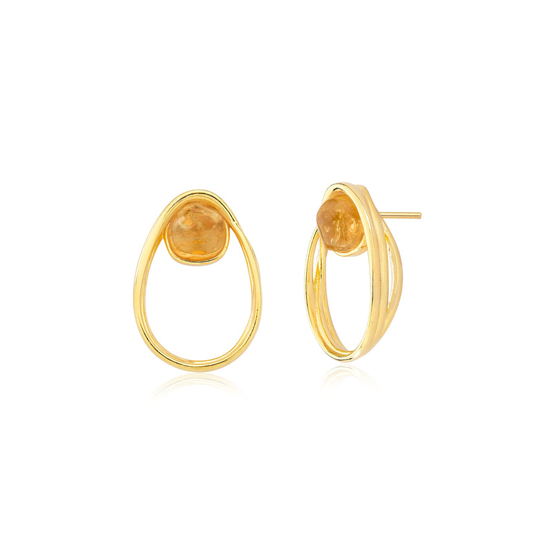 CITRINE ORIGIN EARRING