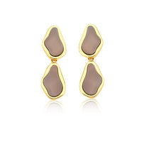 FINE SEMI-JEWELRY EARRING WITH GRAY AGATA CONNECTION