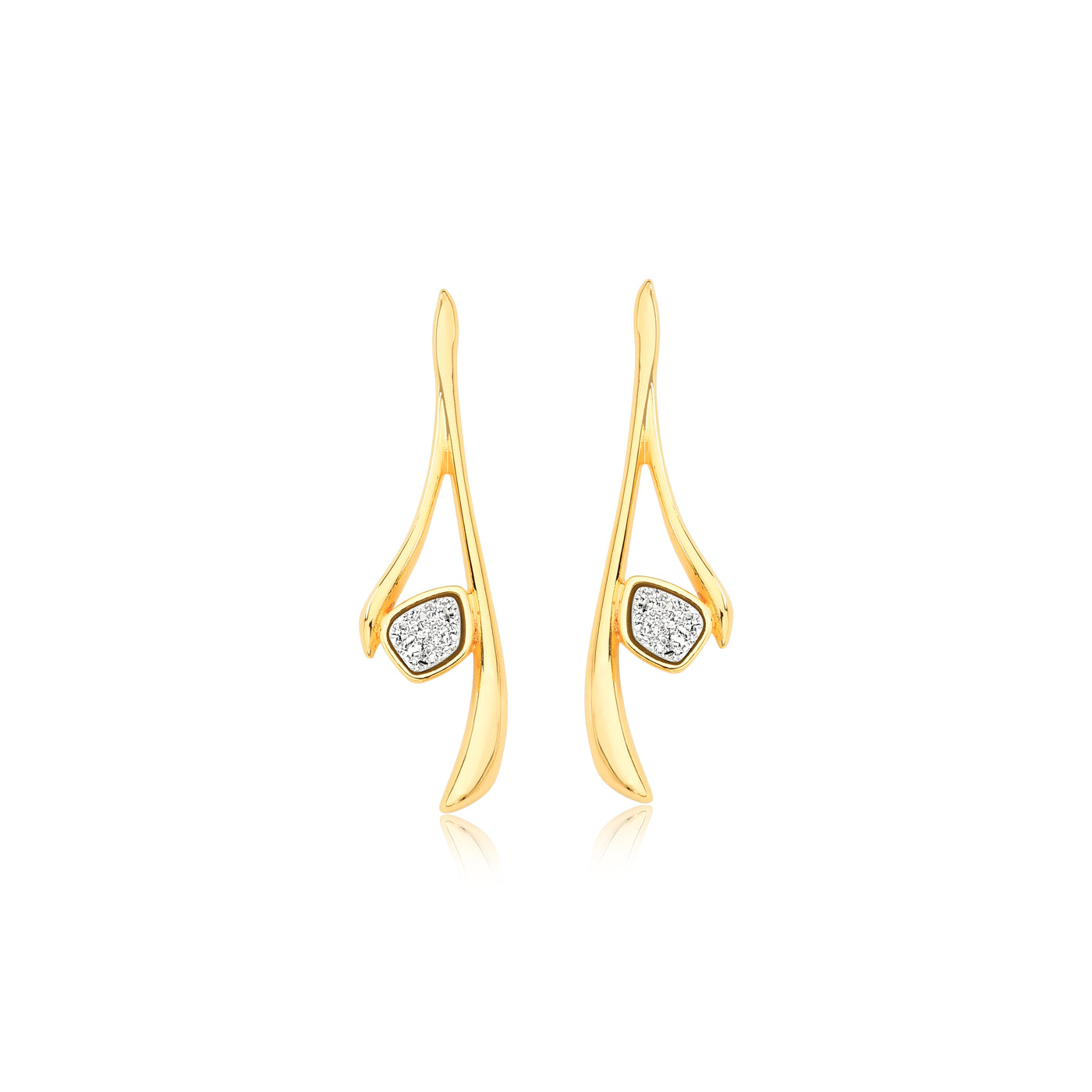 PLATINUM DRUSA EARRING