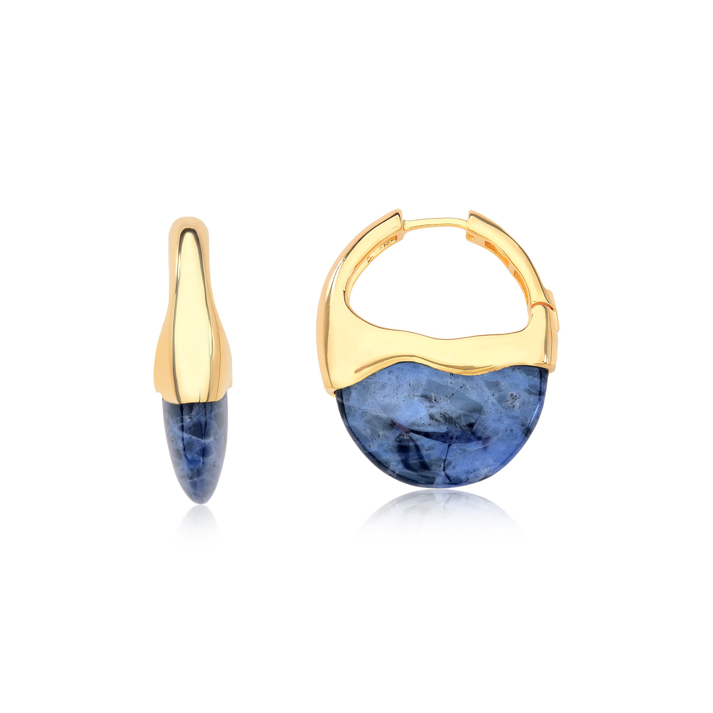 SODALITE SMALL SEA EARRING