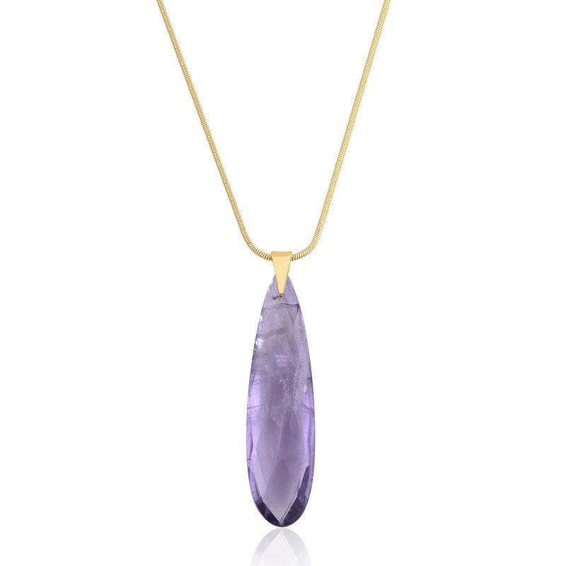 AMETHYST NECKLACE BIG NAVETE